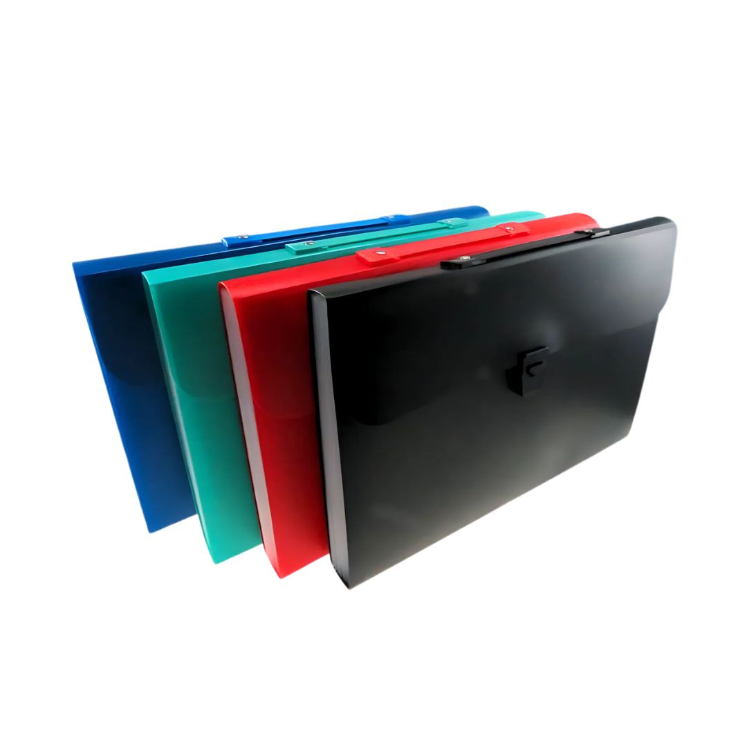 Accordion Expanding Envelope with Handle and Push Lock photo