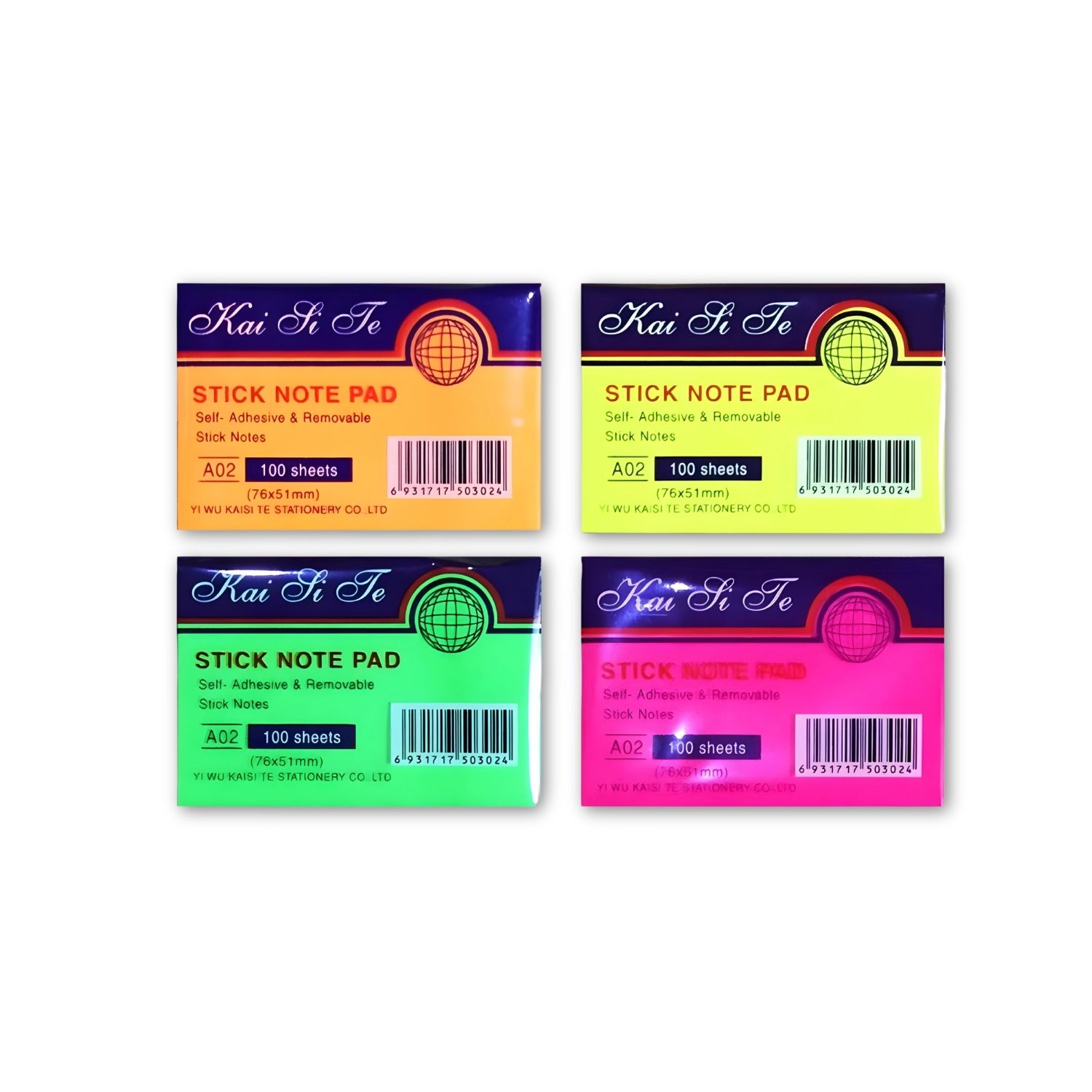 Stick On Notes Neon Colors
