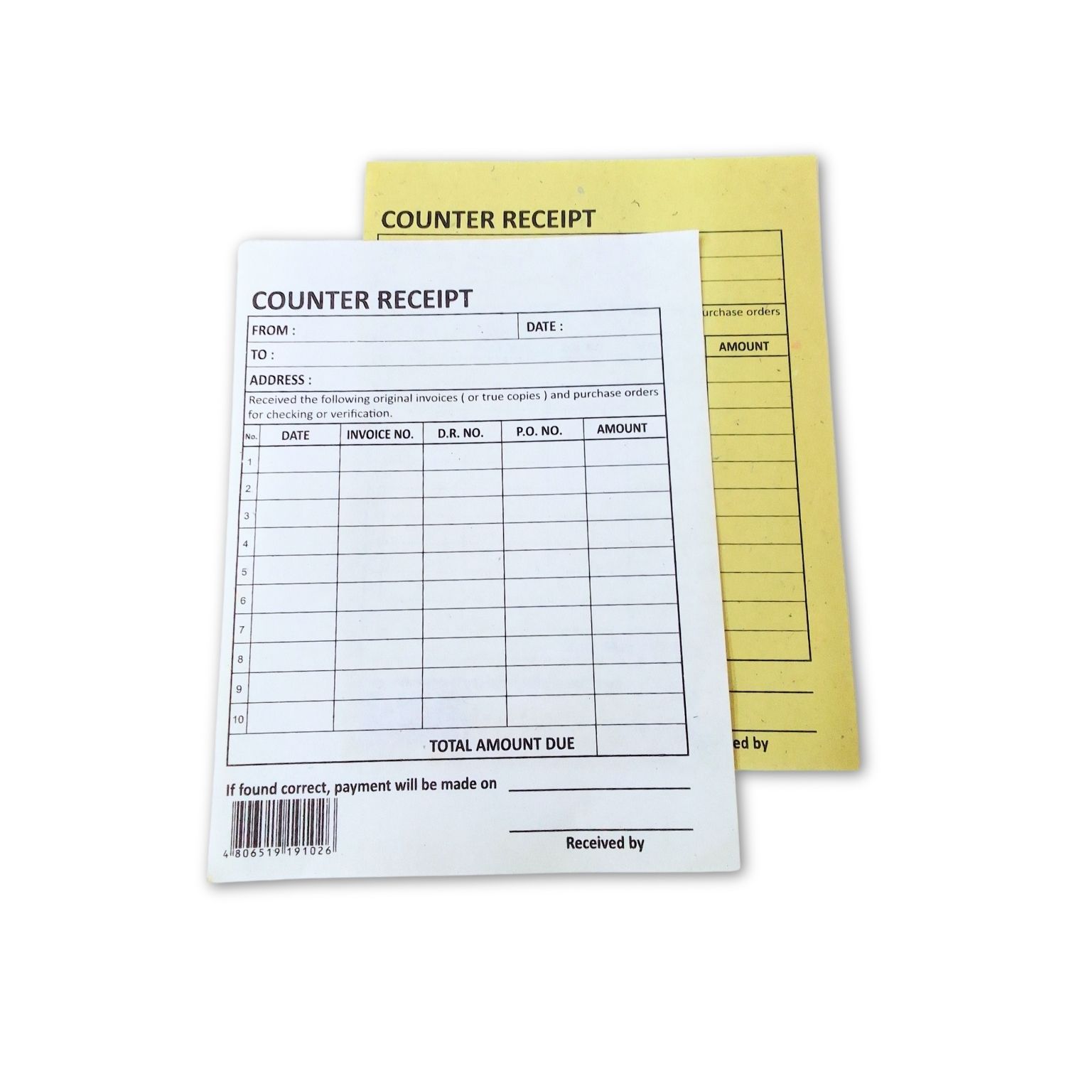 Counter Receipts option photo