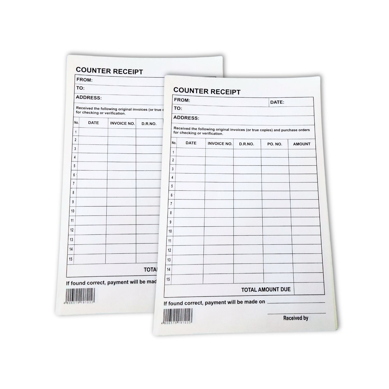 Counter Receipts option photo