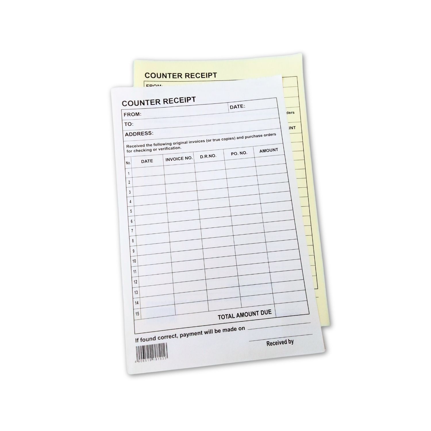 Counter Receipts option photo