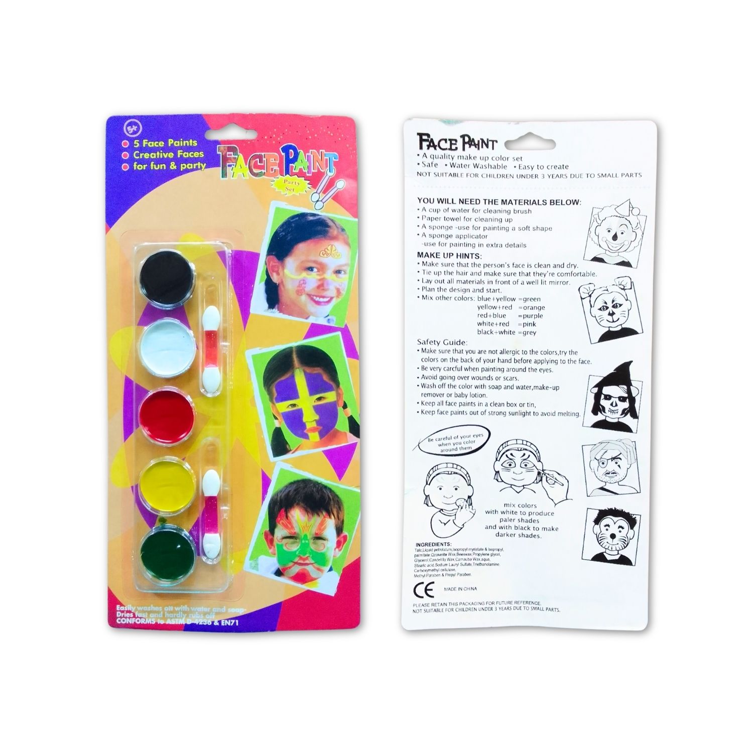 Mightee Face Paint 5 Colors