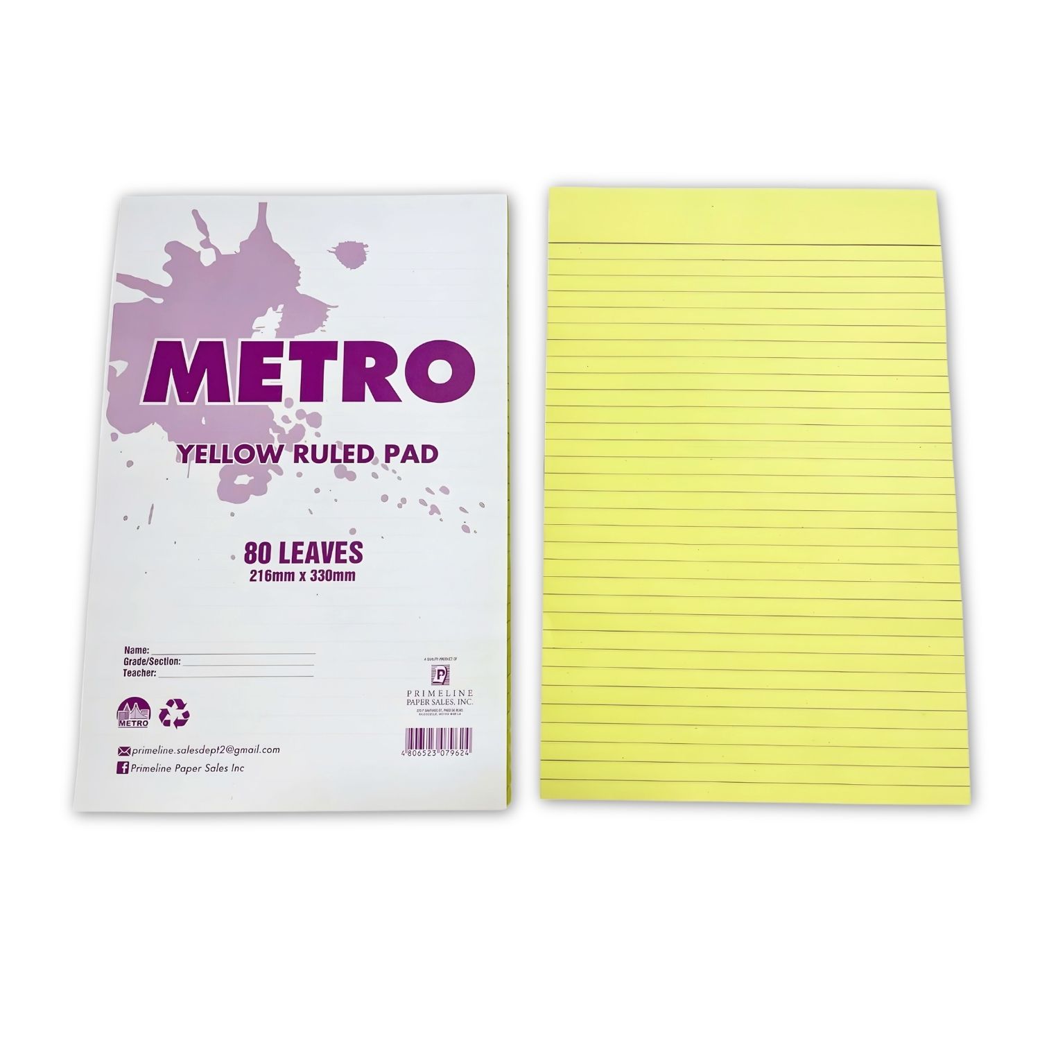 Metro Yellow Pad 80lvs