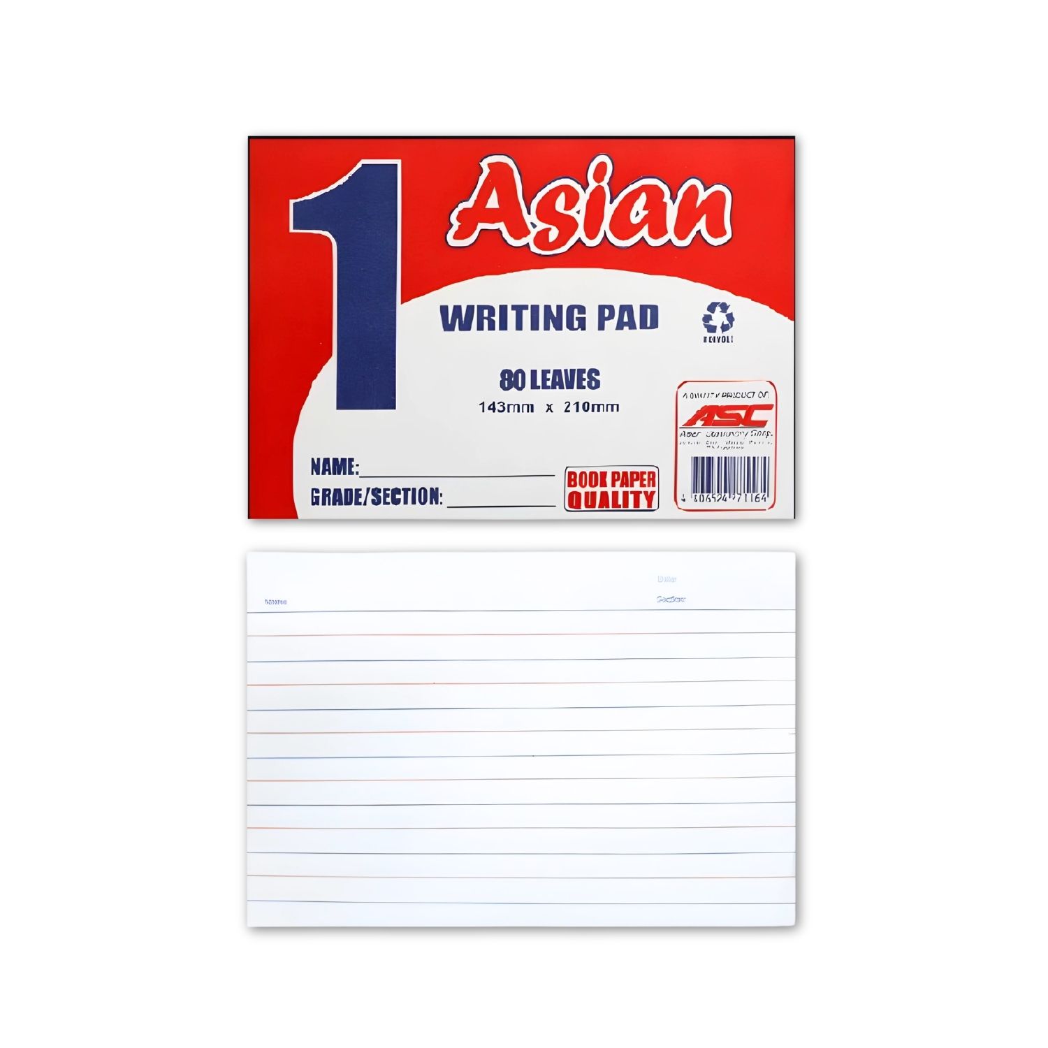 Asian Grade Writing Pad
