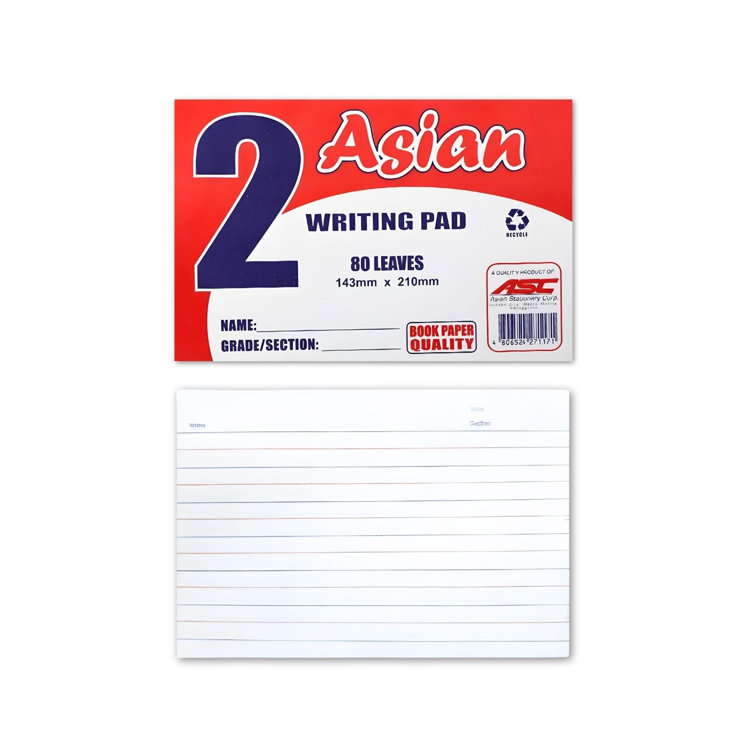 Asian Grade Writing Pad option photo
