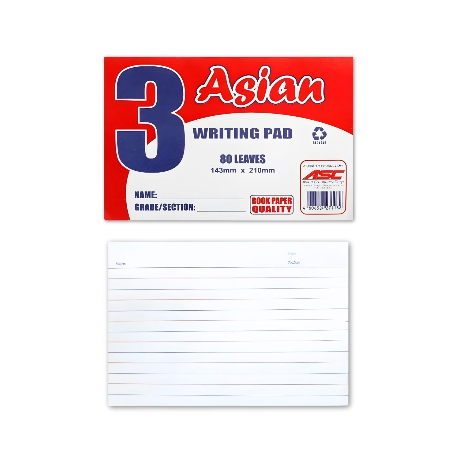 Asian Grade Writing Pad option photo