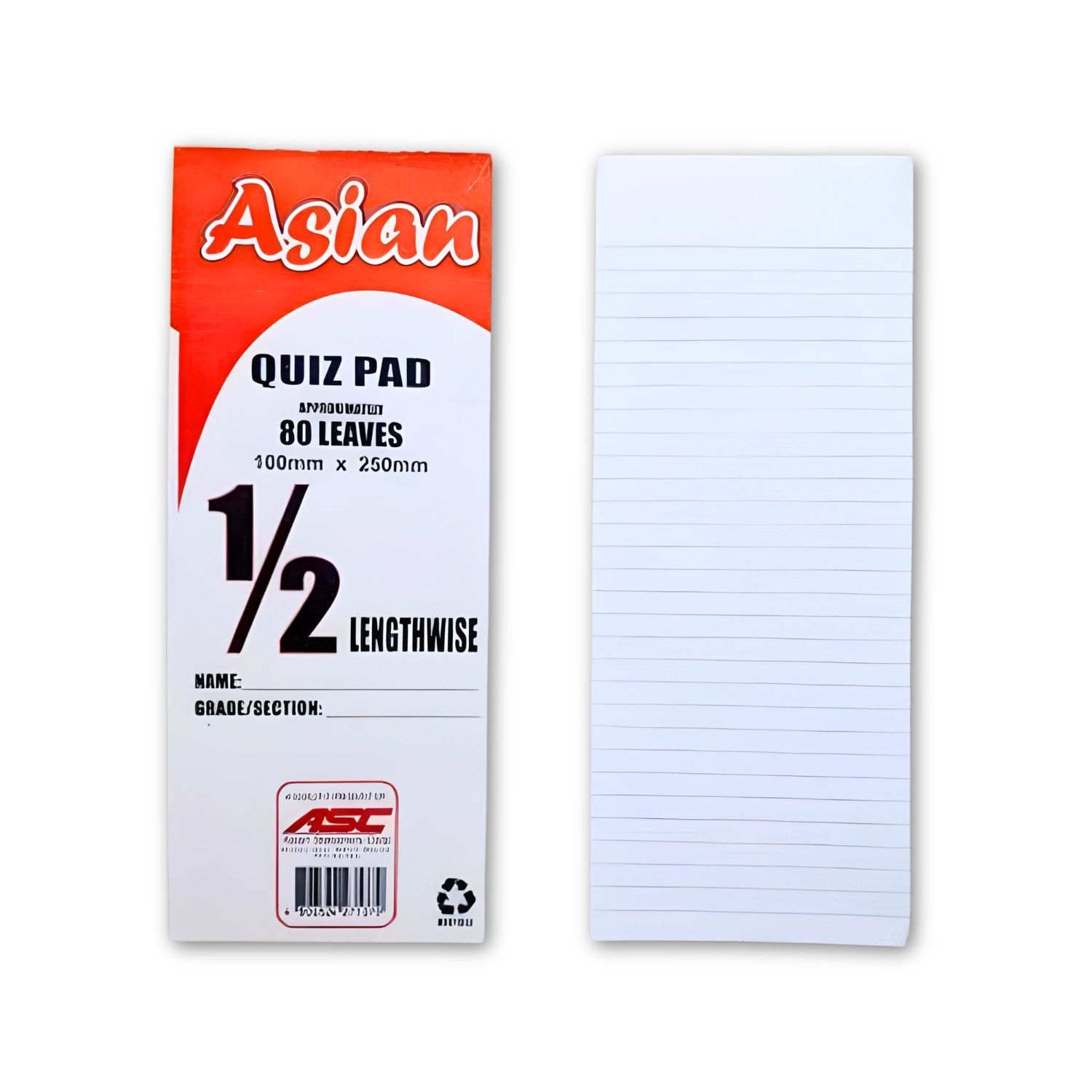 Asian Quiz Pads 1/4, 1/2 option photo