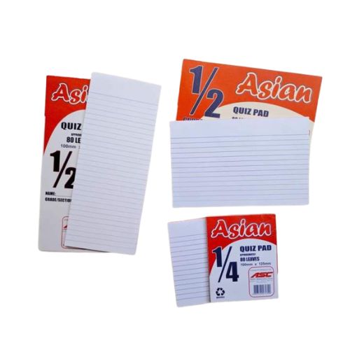 Asian Quiz Pads 1/4, 1/2 photo