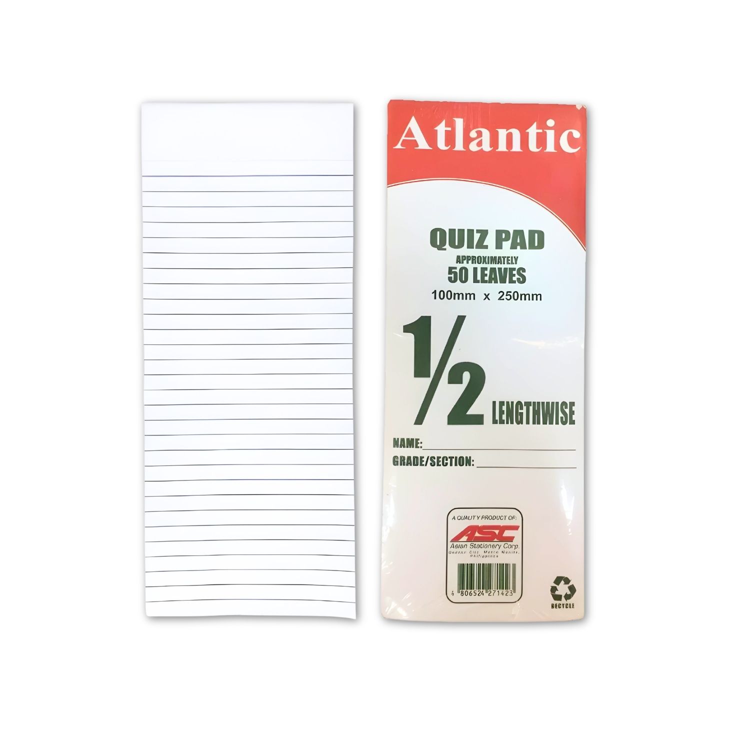Atlantic Quiz Pads 1/4, 1/2 option photo