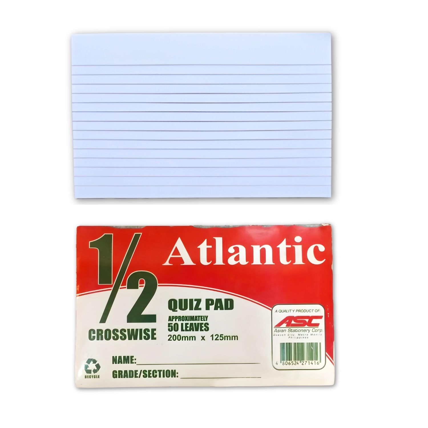 Atlantic Quiz Pads 1/4, 1/2 option photo