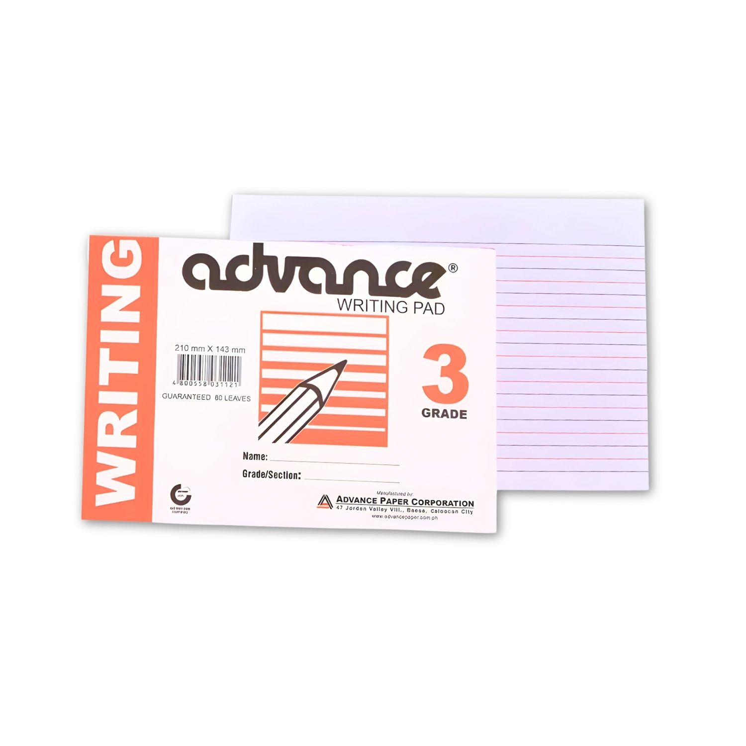 Advance Writing Grade Pad option photo