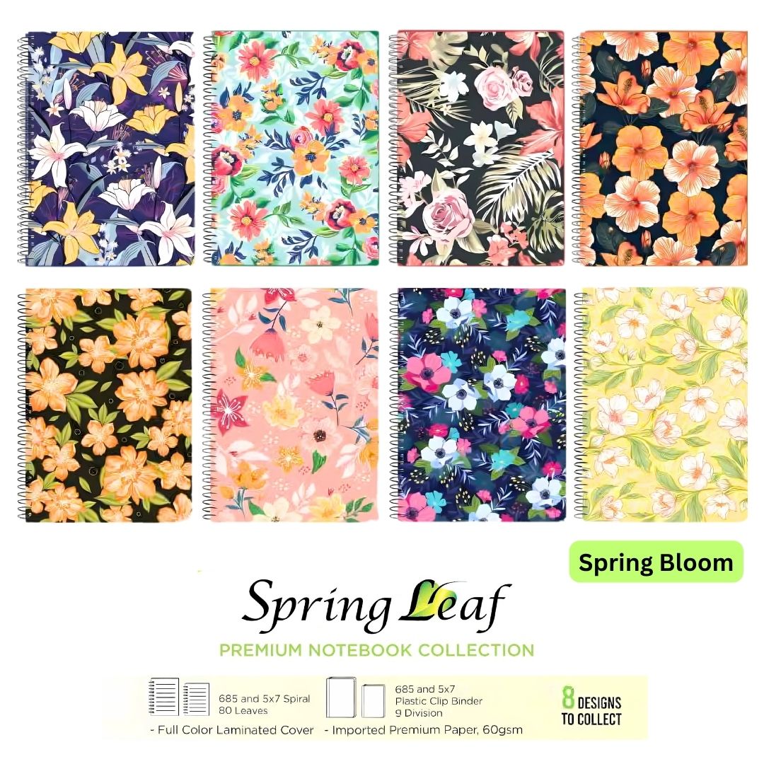 Spring Leaf Notebook - Single Wire option photo