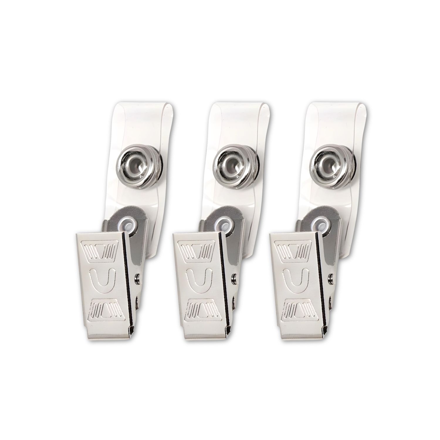 ID Clip with Strap (Metal and Plastic)