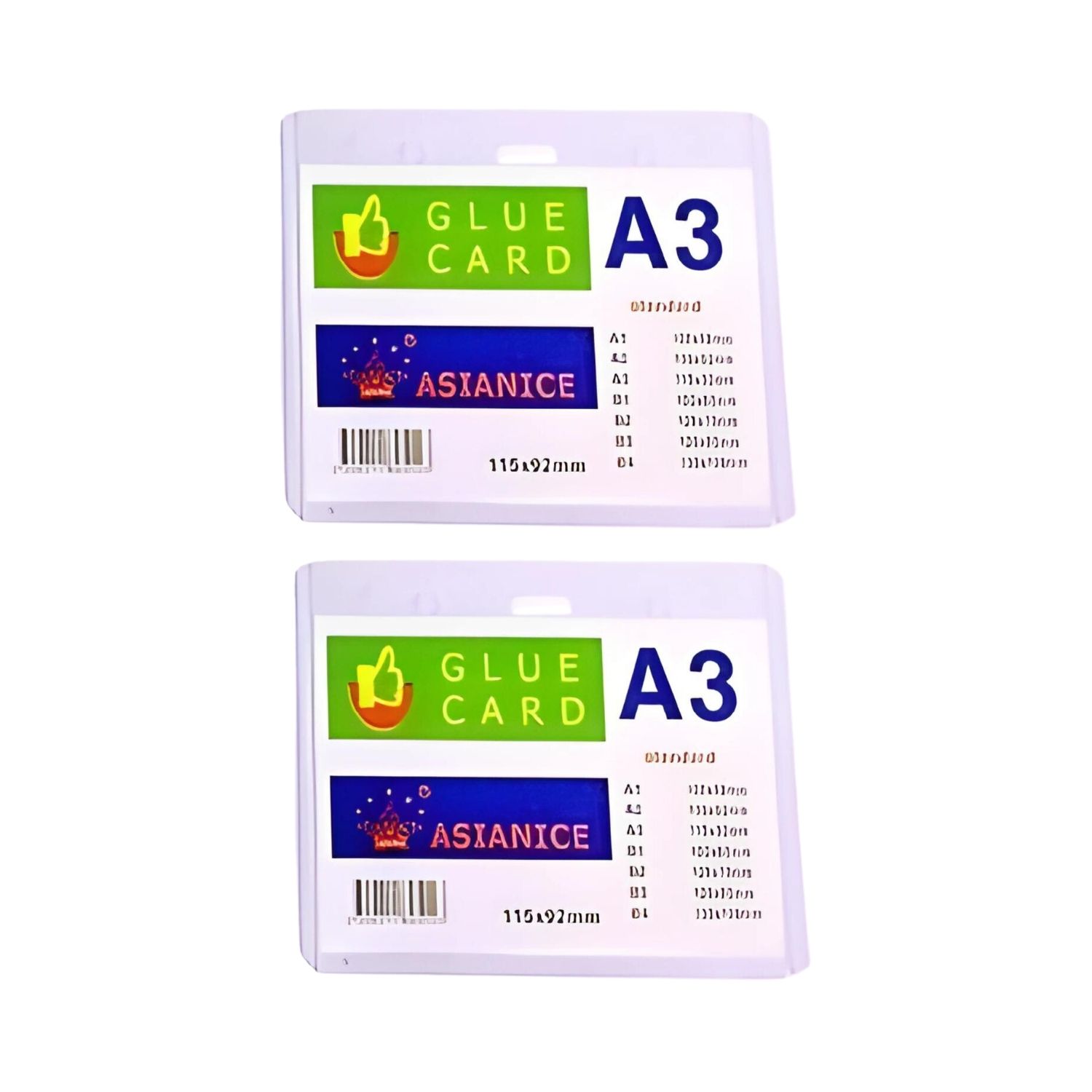 ID Glue Card Thick Horizontal and Vertical option photo