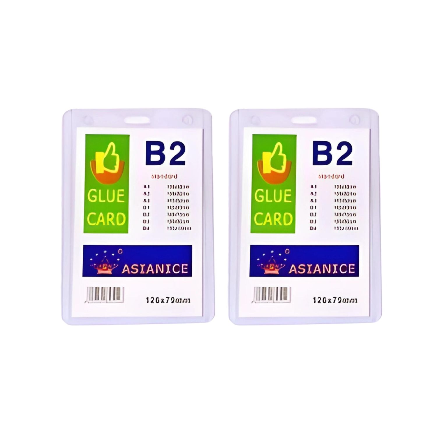 ID Glue Card Thick Horizontal and Vertical option photo